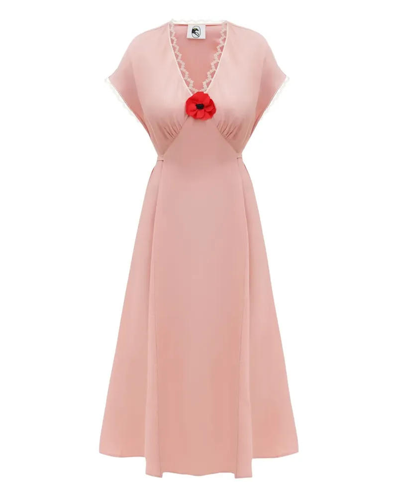 SLEEPER Poppi Midikleid - Rosa Rosa