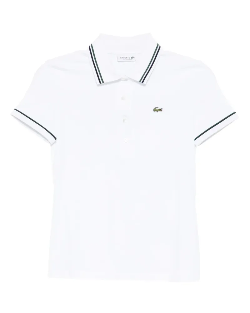 Lacoste Poloshirt mit Logo-Stickerei - Weiß Weiß