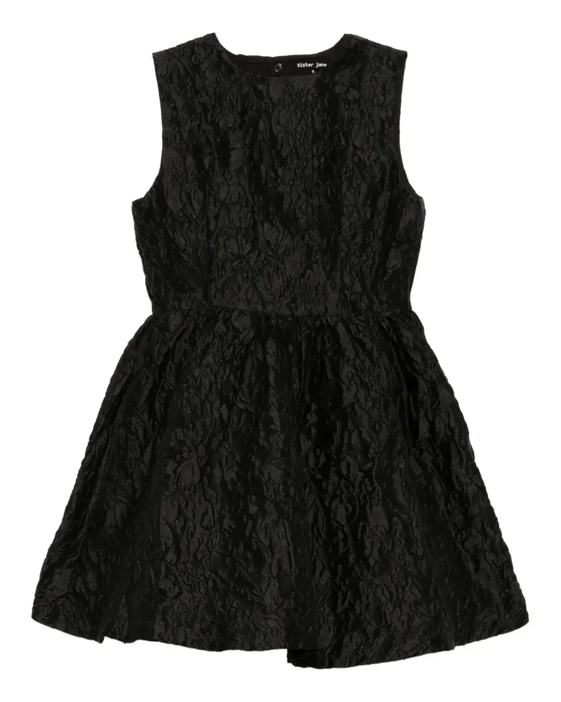 Sister Jane Rückenfreies Lucia Jacquard-Minikleid - Schwarz Schwarz
