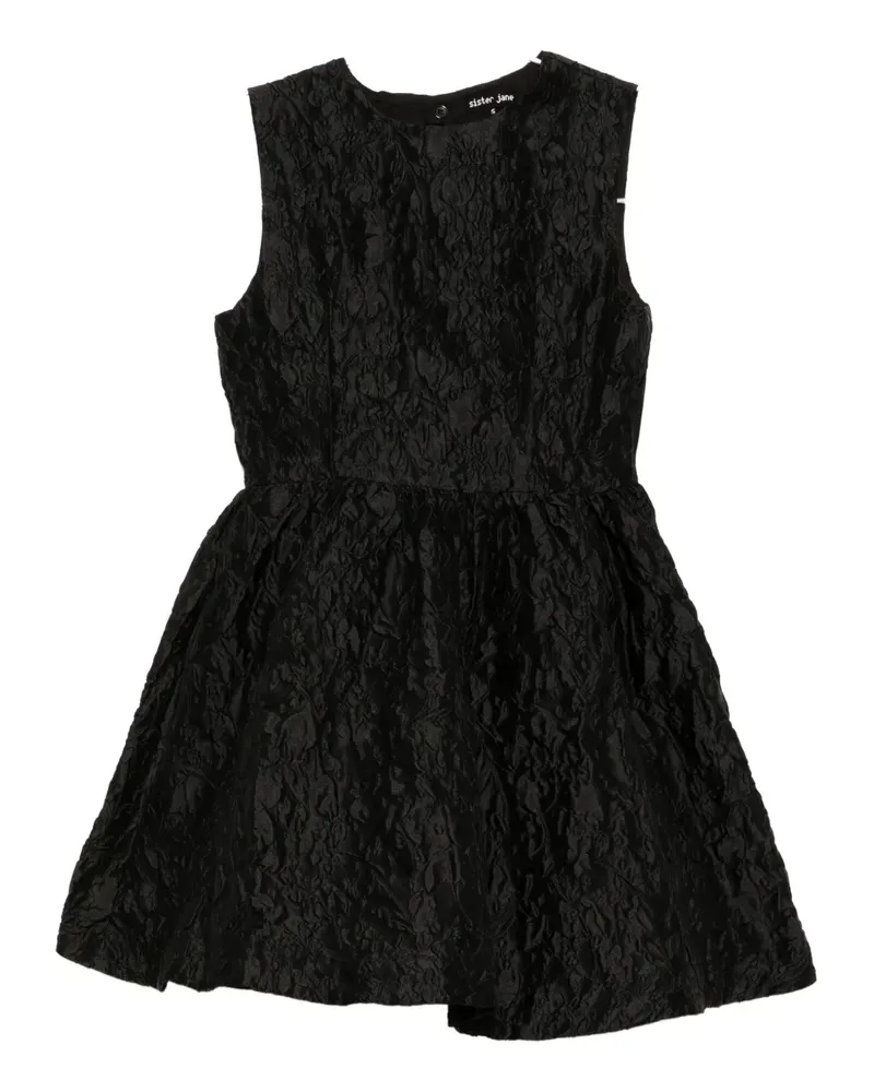 Sister Jane Lucia jacquard open back mini dress - Schwarz Schwarz