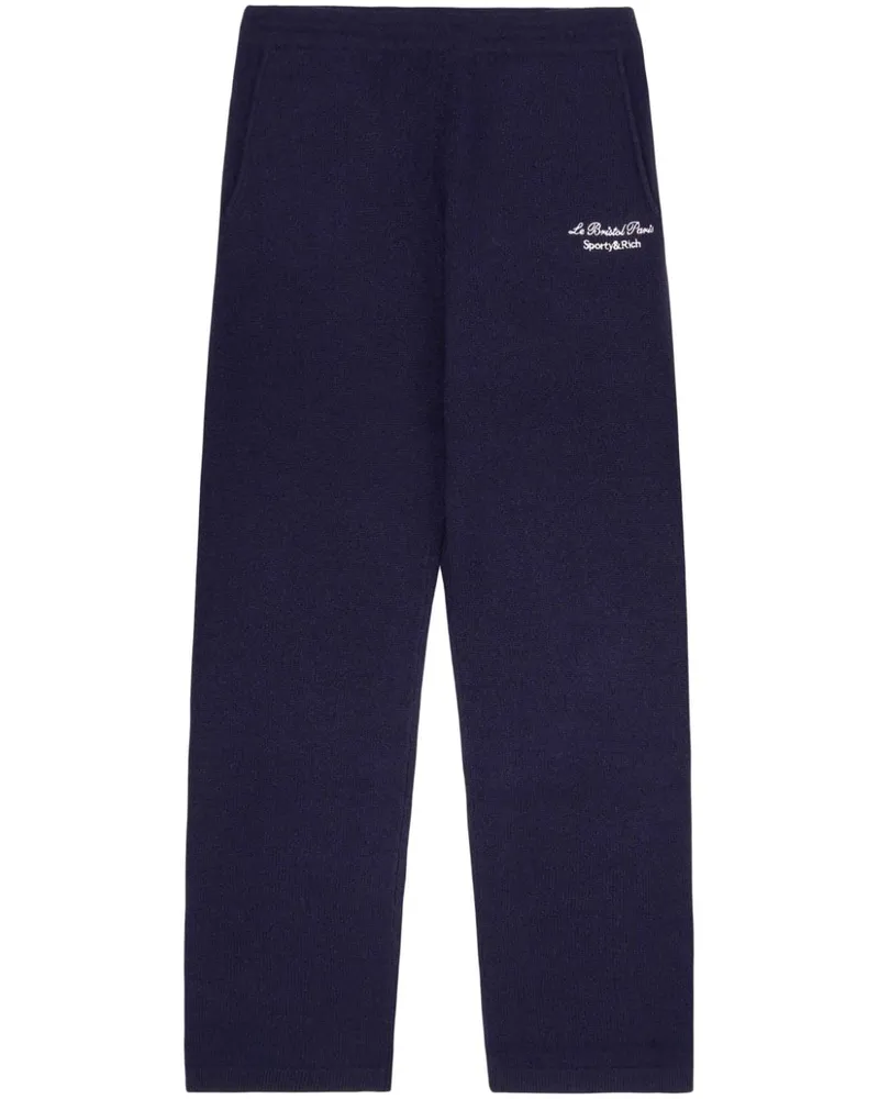 SPORTY & RICH Faubourg Jogginghose aus Kaschmir - Blau Blau