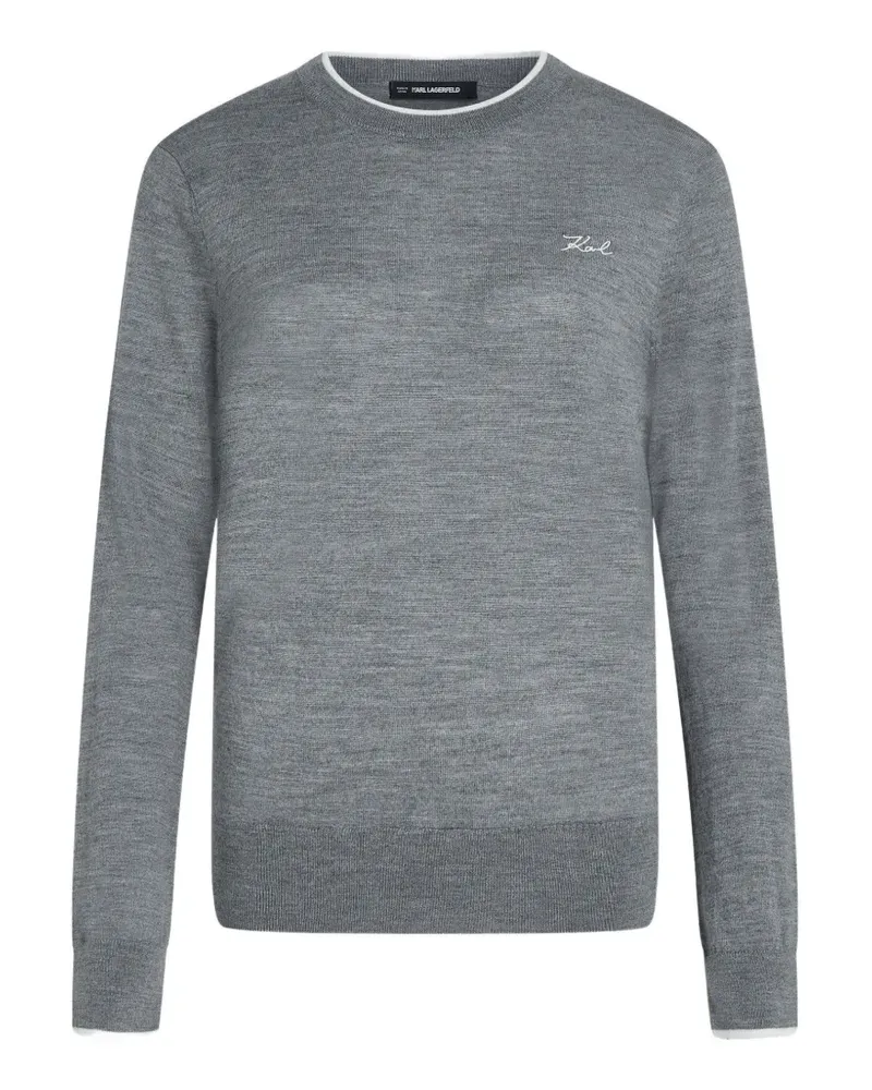 Karl Lagerfeld Pullover aus Merinowolle - Grau Grau