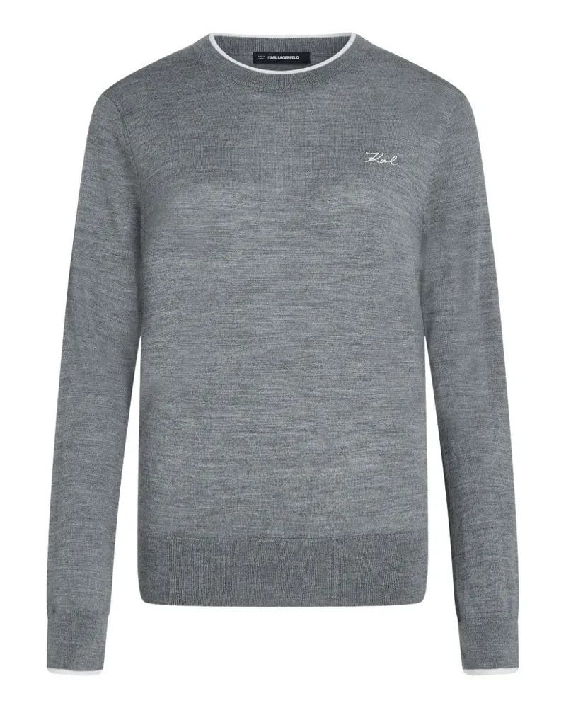 Karl Lagerfeld Pullover aus Merinowolle - Grau Grau
