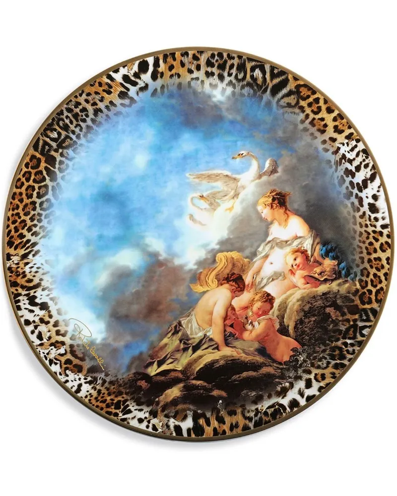 Roberto Cavalli Home Wild Leda Teller aus Knochenporzellan - Braun Braun