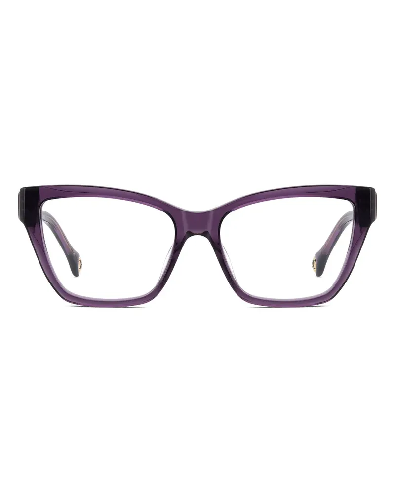Carolina Herrera New York Cat-Eye-Brille mit Logo - Violett Violett