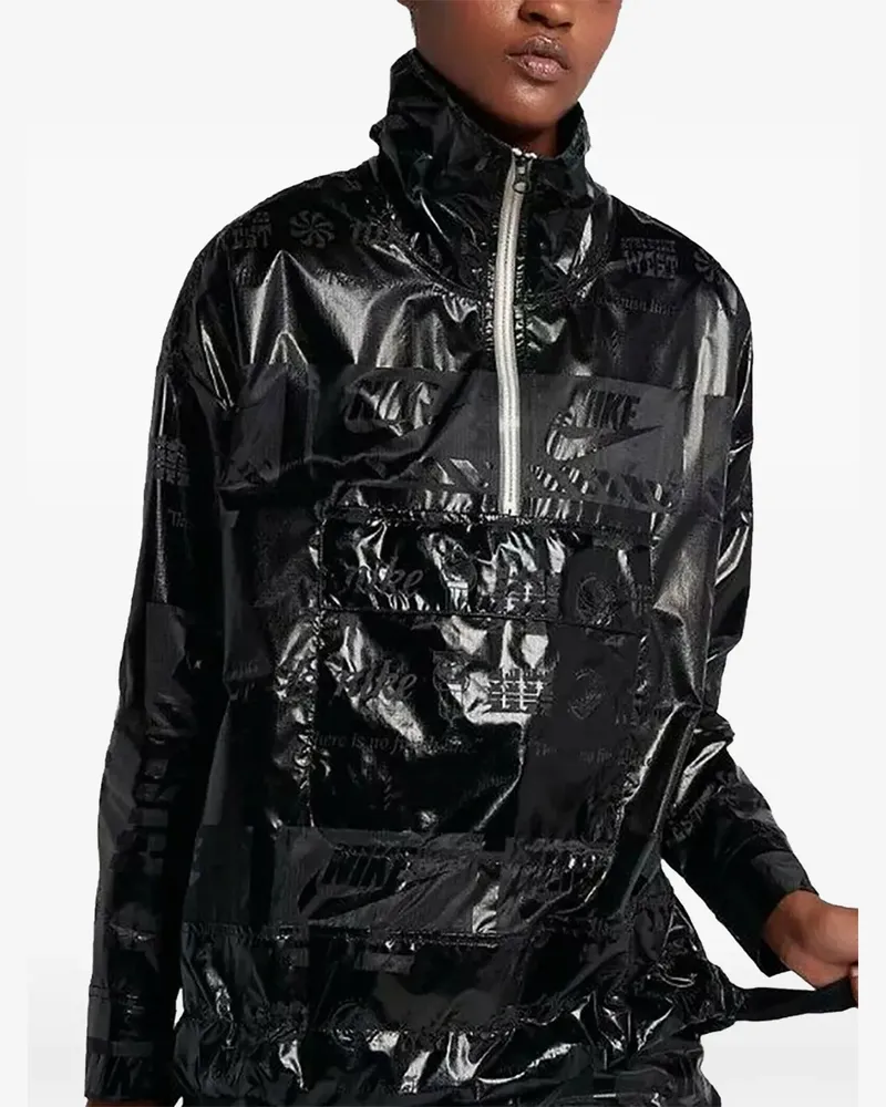 Nike metallic logo-print sweatshirt - Schwarz Schwarz