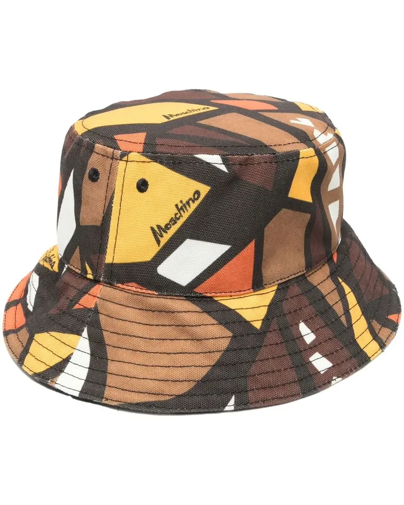 Moschino Fischerhut mit grafischem Print - Braun Braun