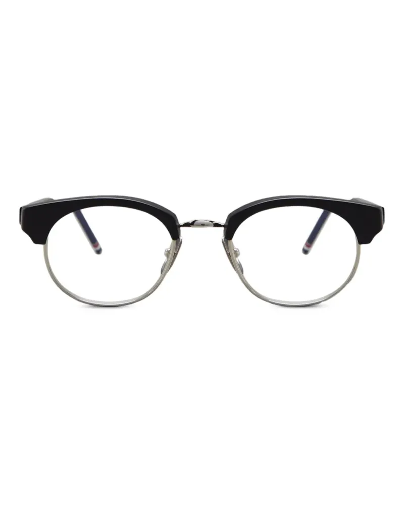 Thom Browne Brille mit ovalem Gestell - Schwarz Schwarz