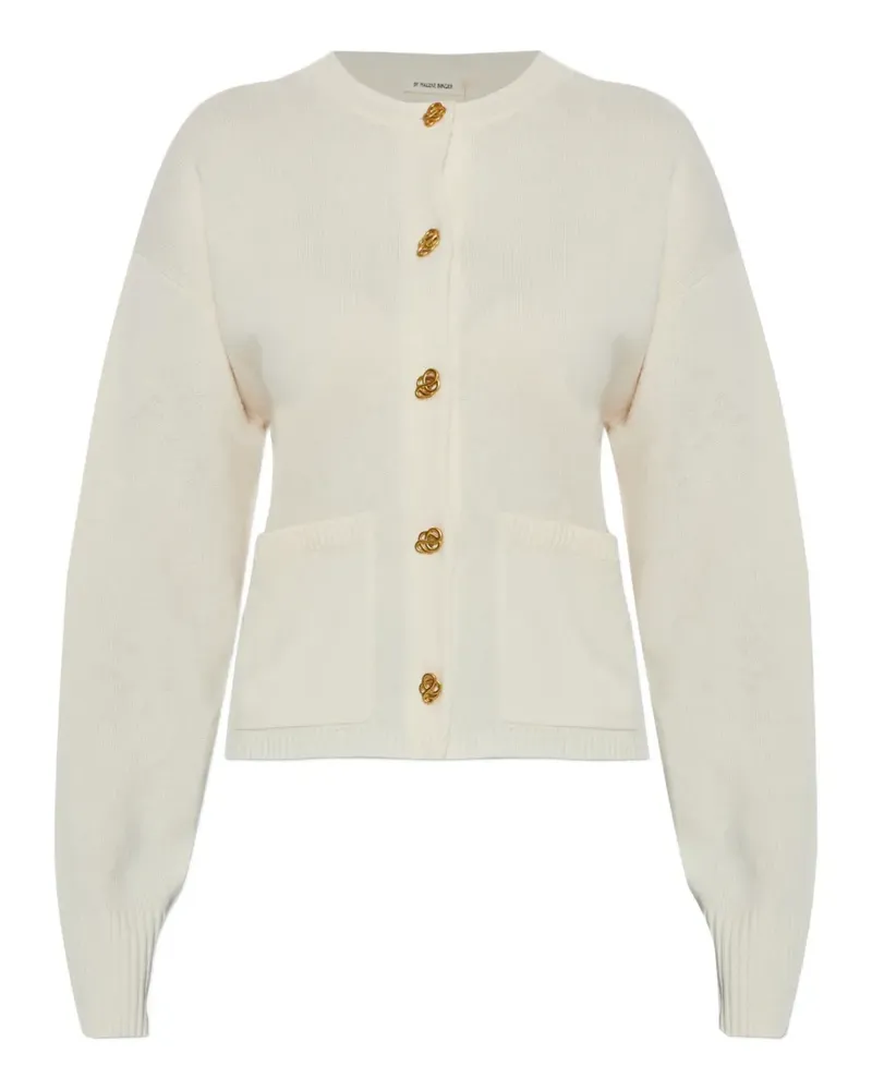 By Malene Birger Veronika button-embellished cardigan - Nude Nude