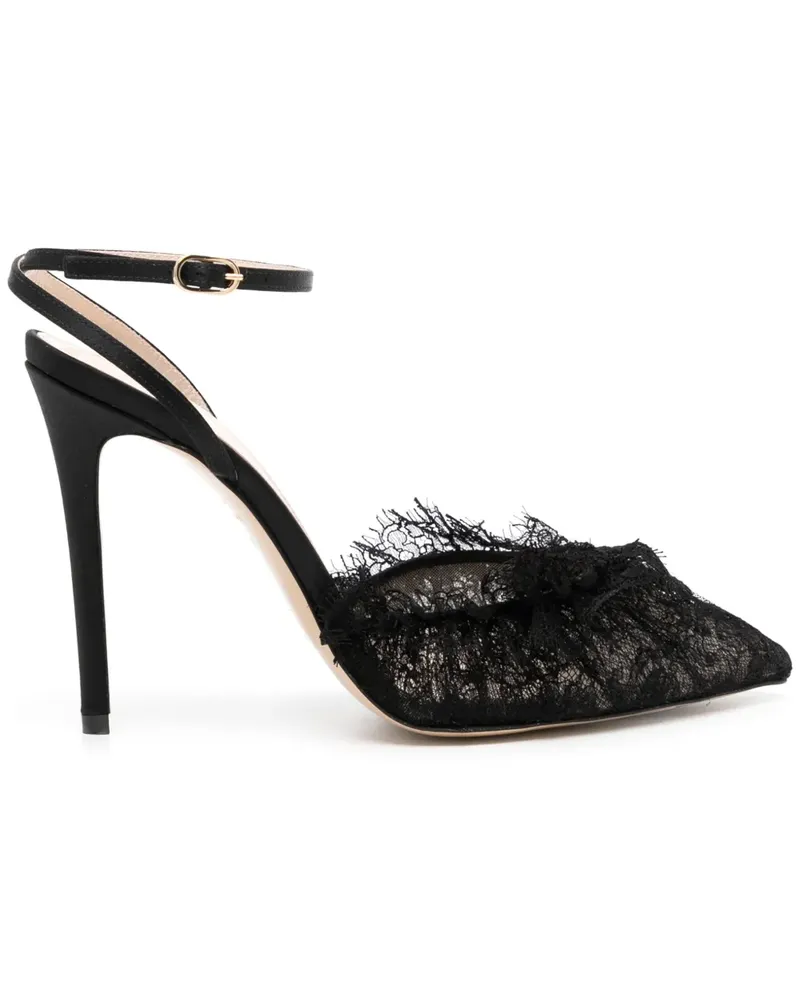 Andrea Wazen Franca Pumps mit Spitze 105mm - Schwarz Schwarz