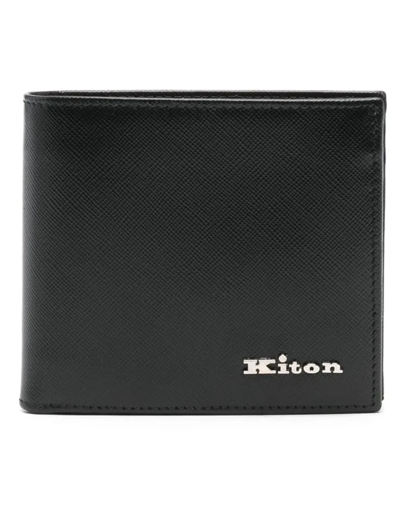 Kiton Portemonnaie mit Klappe - Schwarz Schwarz