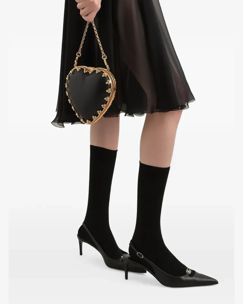 Dolce & Gabbana Herzförmige Clutch - Schwarz Schwarz