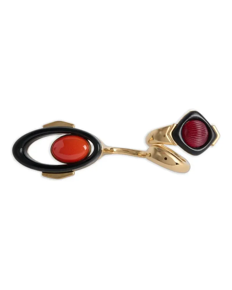 Emilio Pucci L'alba geometric-shape ring - Gold Gold