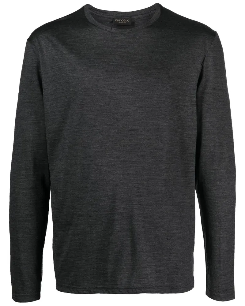 Dell'oglio Klassisches Langarmshirt - Grau Grau