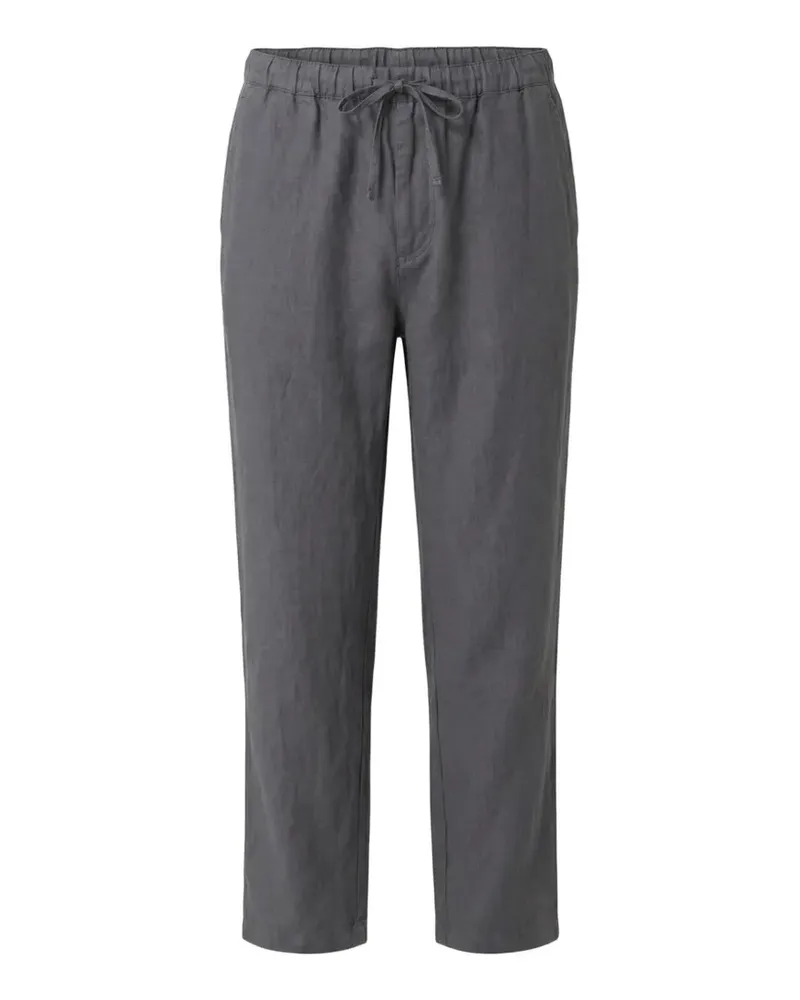 120% Lino drawstring linen trousers - Grau Grau