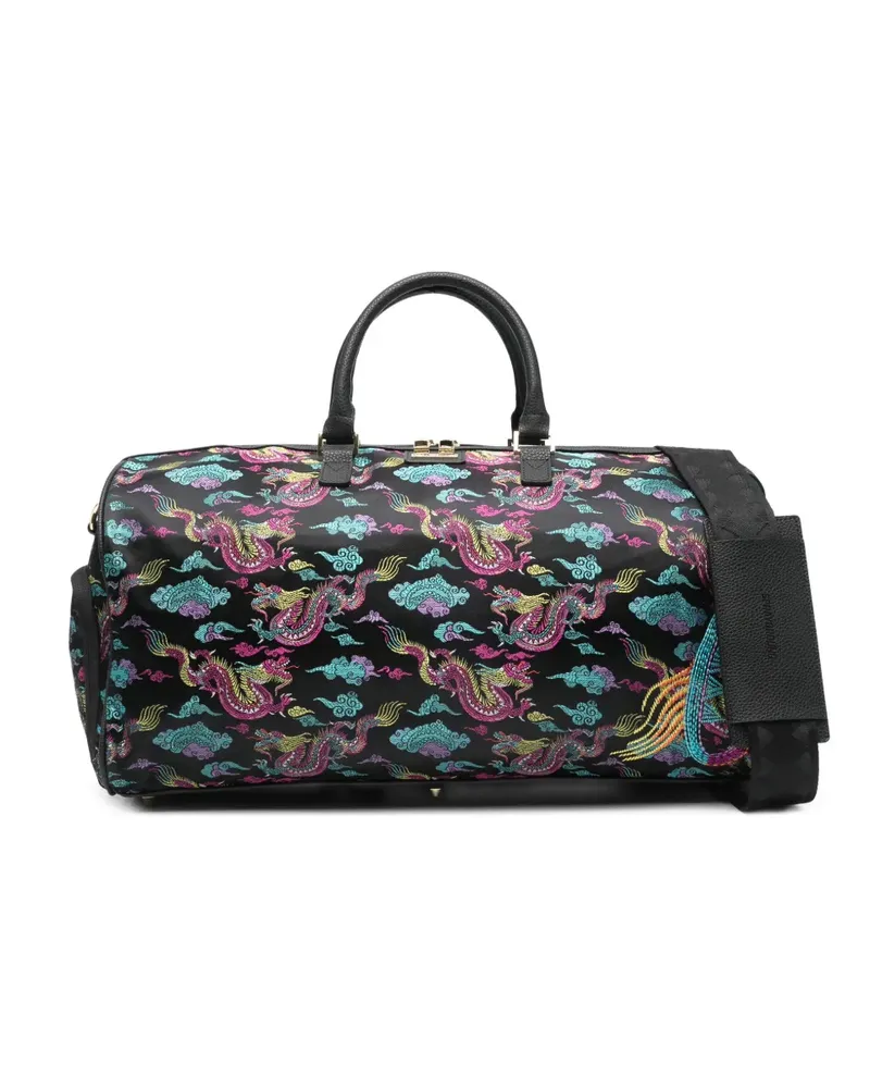 Sprayground dragon print luggage bag - Schwarz Schwarz