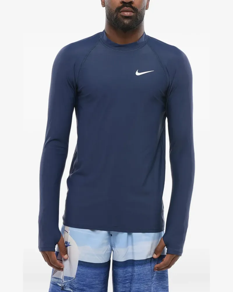 Nike Swim Whitewater Langarmshirt mit Rashguard - Blau Blau