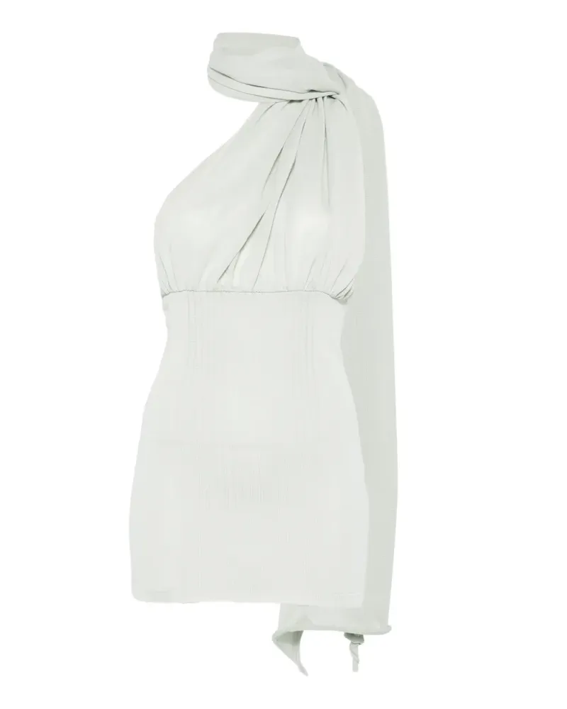 Aya Muse Thea scarf-detail mini dress - Grün Grün