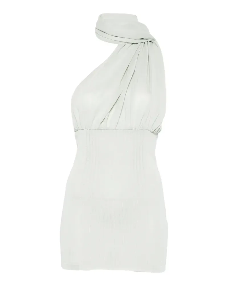 Aya Muse Thea scarf-detail mini dress - Grün Grün