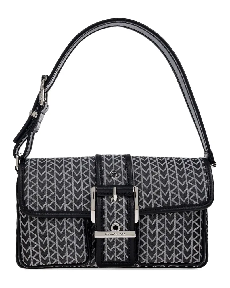 Michael Kors Schultertasche mit Monogramm-Print - Schwarz Schwarz