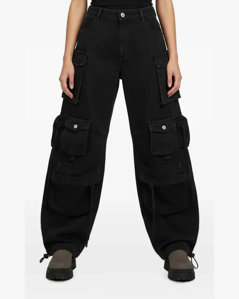 ATTICO Cargo-Jeans mit mehreren Taschen - Schwarz Schwarz