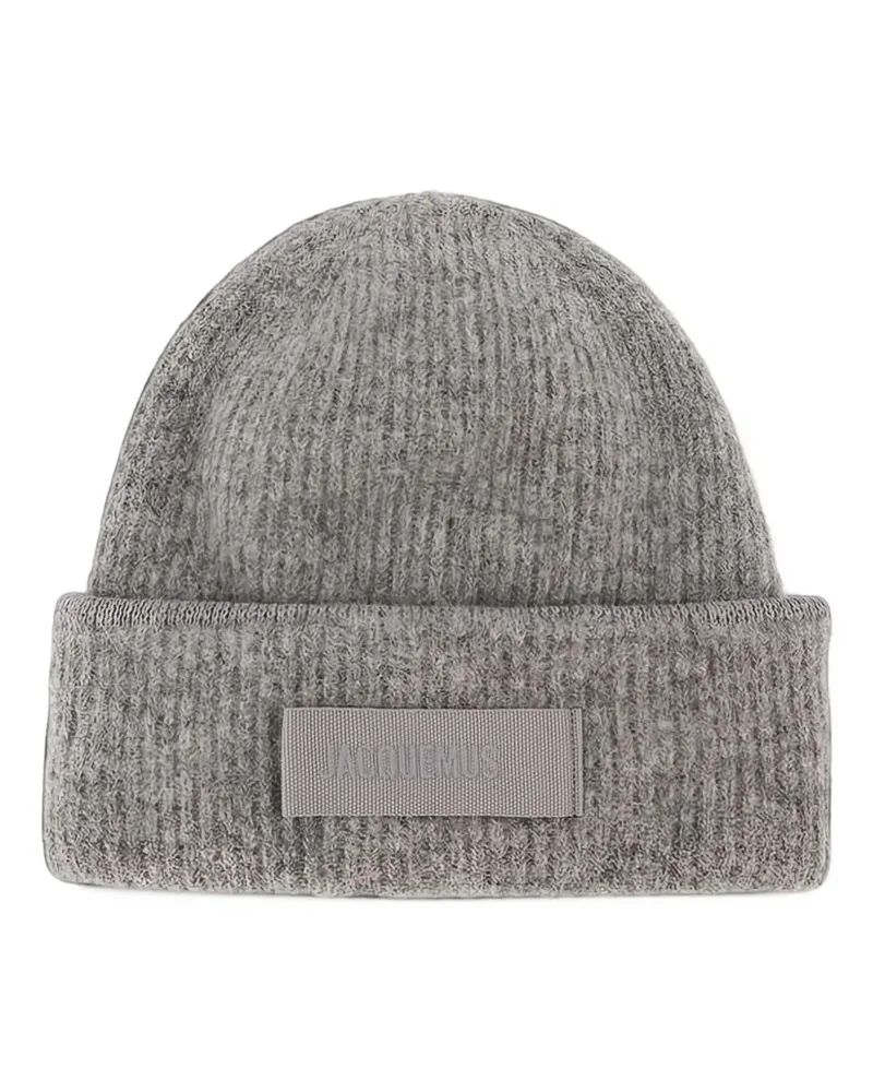 Jacquemus Gros Grain Beanie - Grau Grau