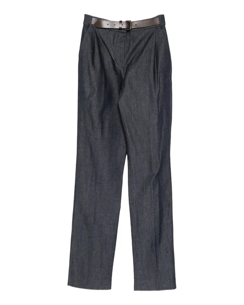 Dice Kayek belted pleat jeans - Blau Blau