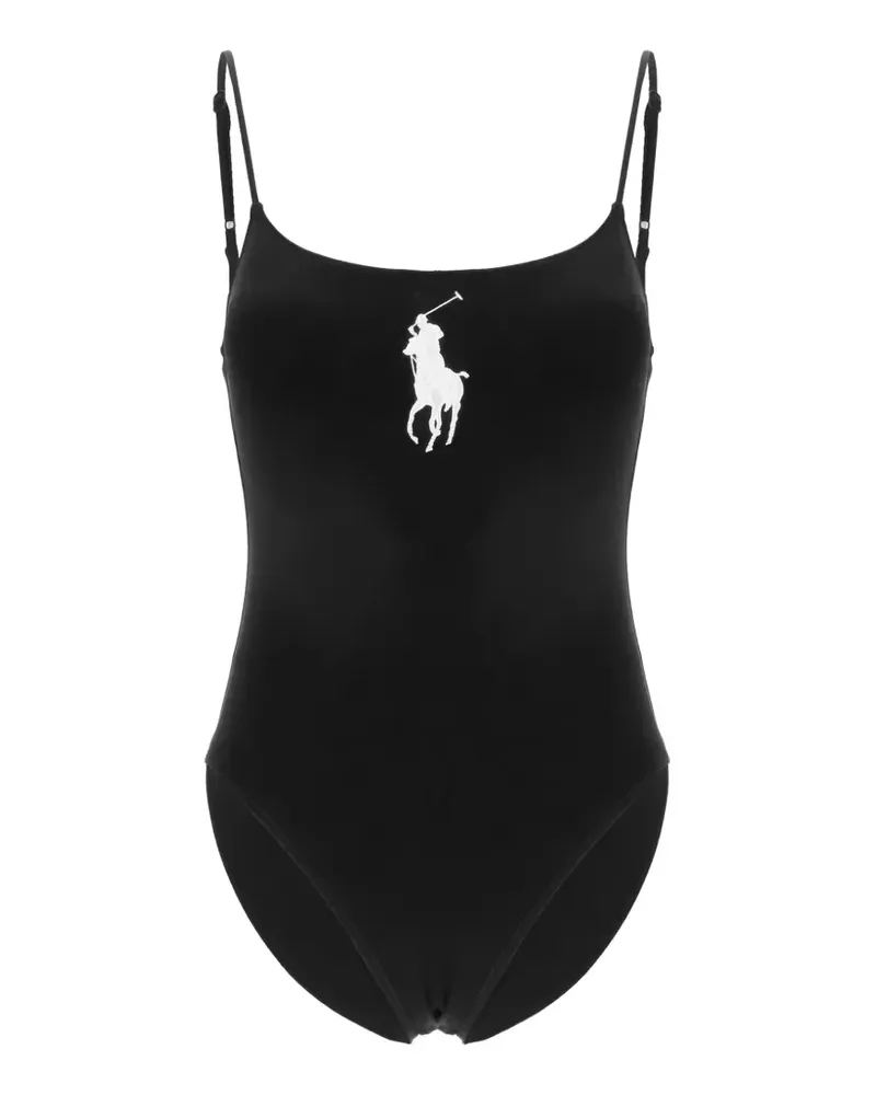 Ralph Lauren logo-motif swimsuit - Schwarz Schwarz