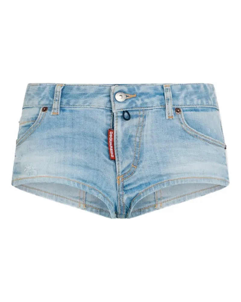 Dsquared2 super bleached jean hot shorts - Blau Blau