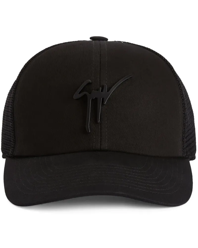 Giuseppe Zanotti Cohen Baseballkappe mit Logo-Prägung - Schwarz Schwarz