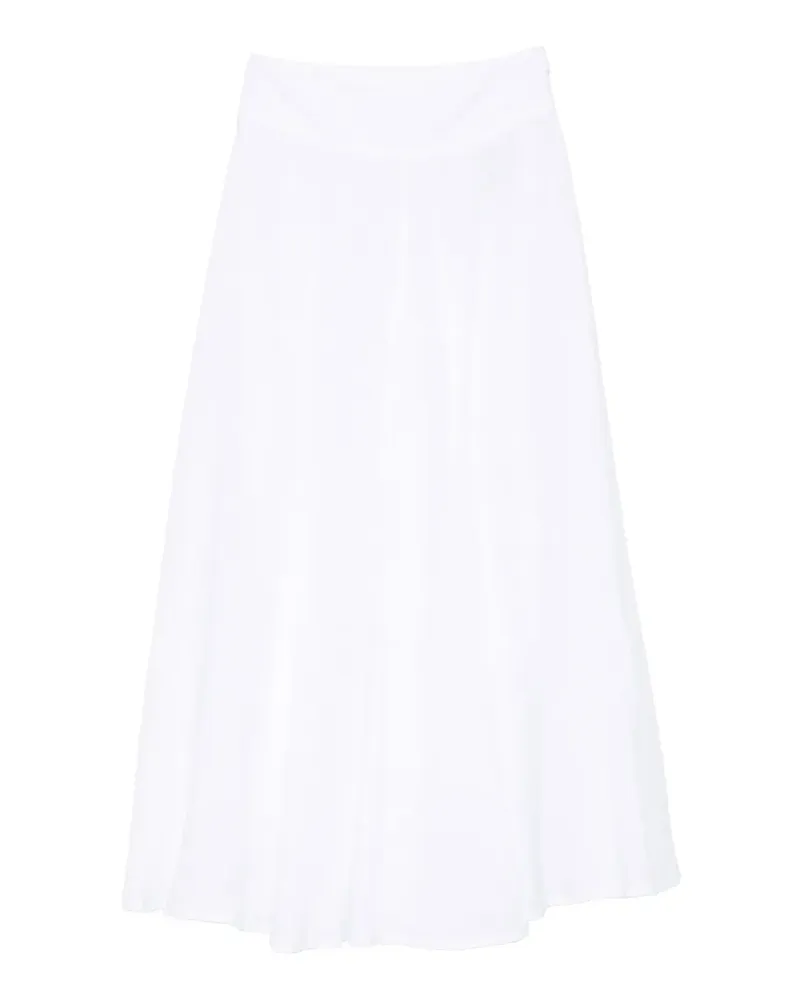 120% Lino A-line midi skirt - Weiß Weiß