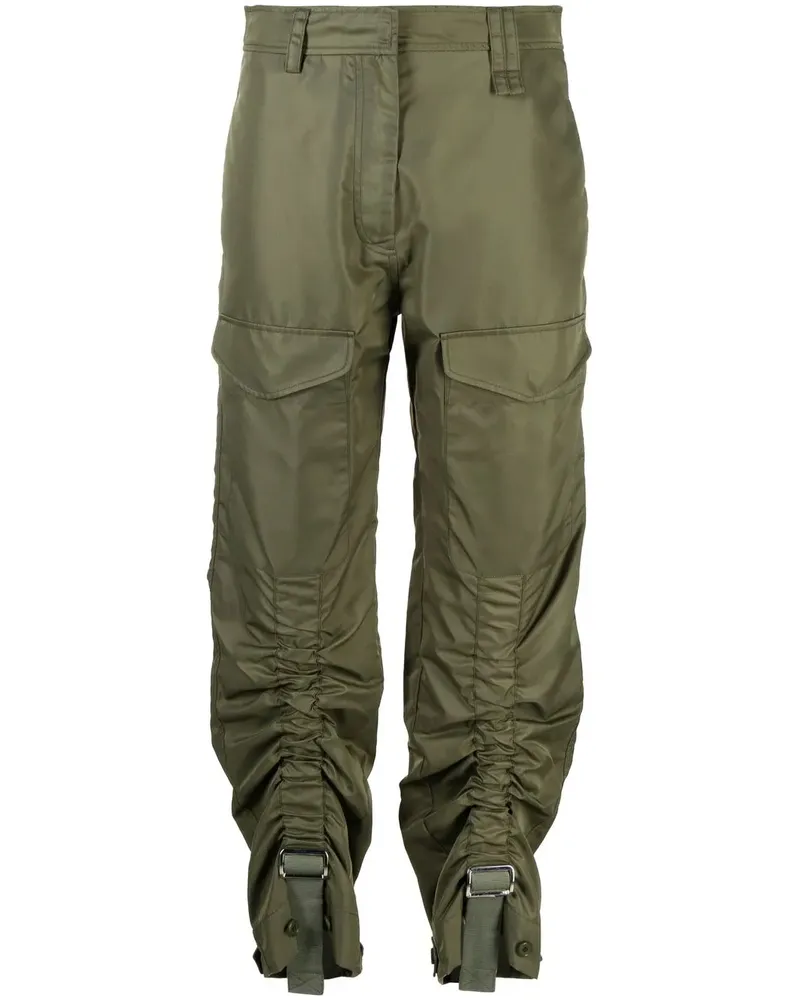 Simone Rocha Cargohose mit Raffung - Grün Grün