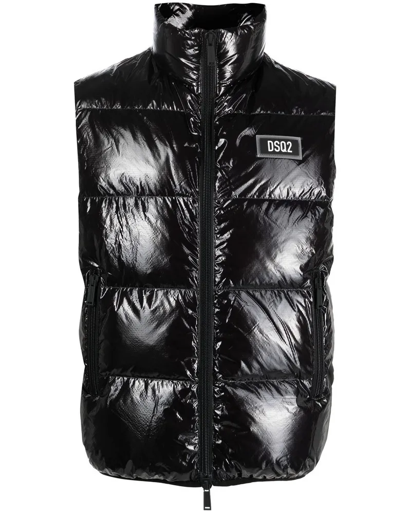 Dsquared2 Ultra Light Daunenweste - Schwarz Schwarz