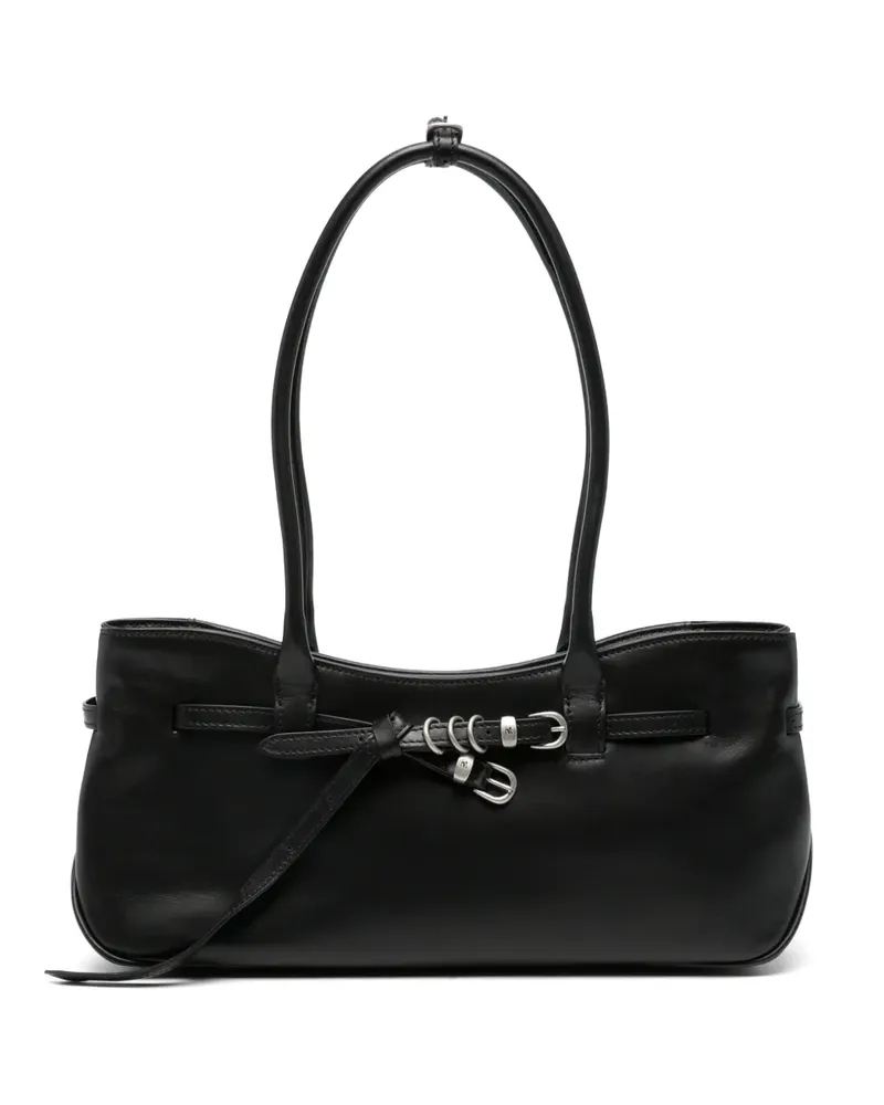 Marge Sherwood buckled leather shoulder bag - Schwarz Schwarz