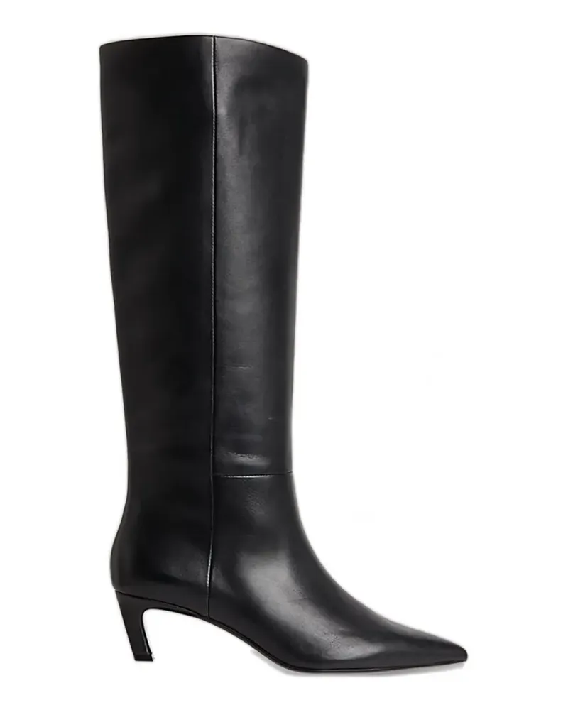 Calvin Klein kitten-heel leather boots - Schwarz Schwarz