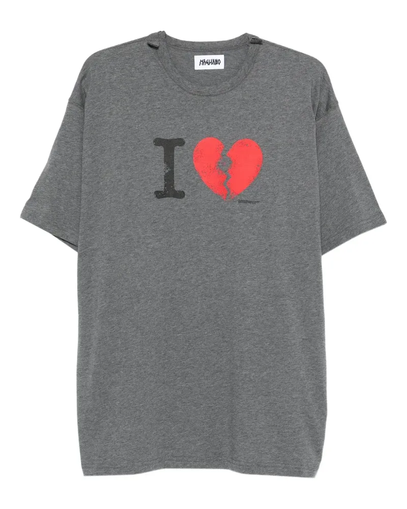 Magliano T-Shirt mit gebrochenem Herz - Grau Grau