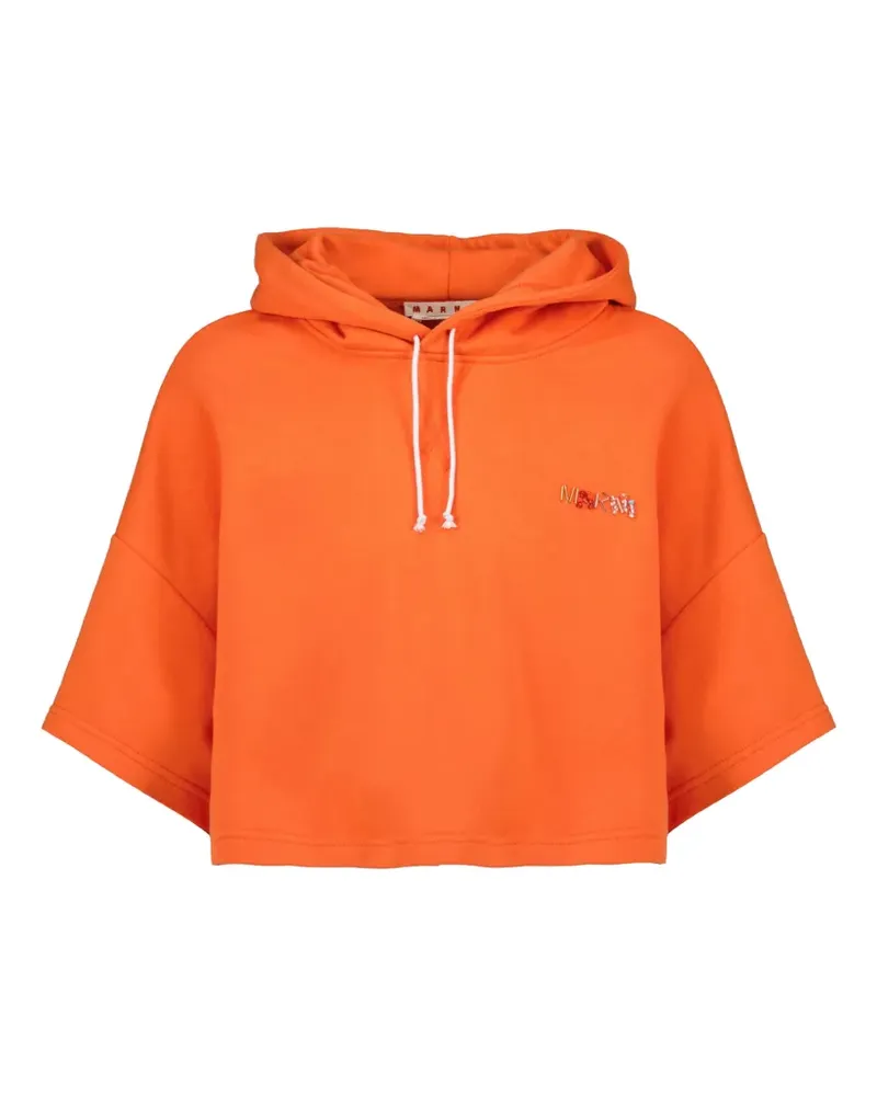 Marni cropped hoodie - Orange Orange