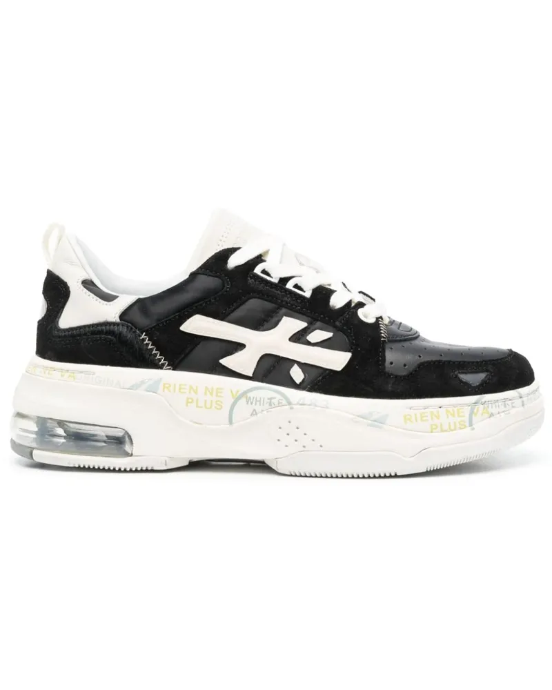 Premiata Drake Sneakers mit Logo-Patch - Schwarz Schwarz