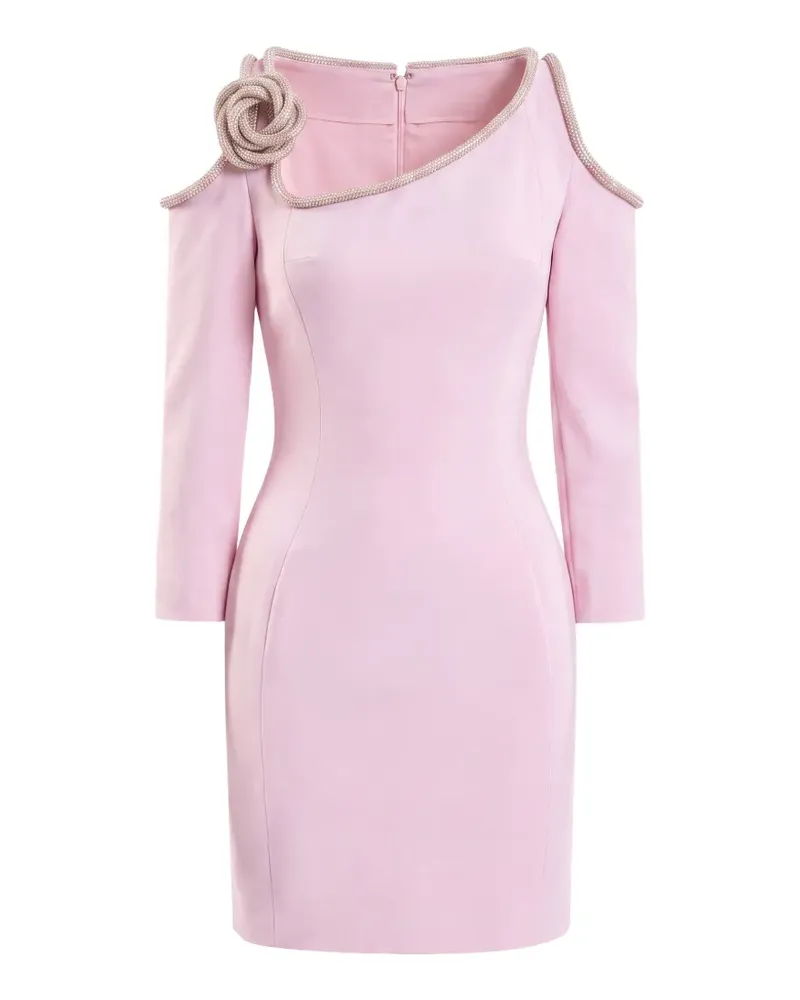 Saiid Kobeisy Kristallverziertes Kleid mit Cold-Shoulder - Rosa Rosa