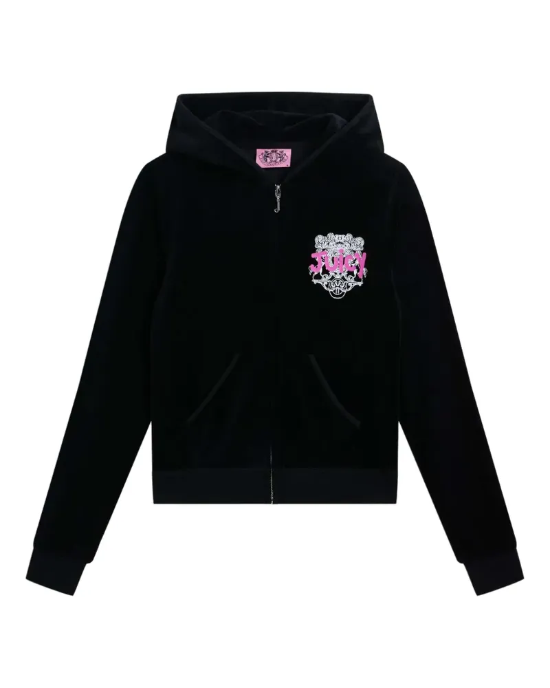 Juicy Couture logo-print hoodie - Schwarz Schwarz