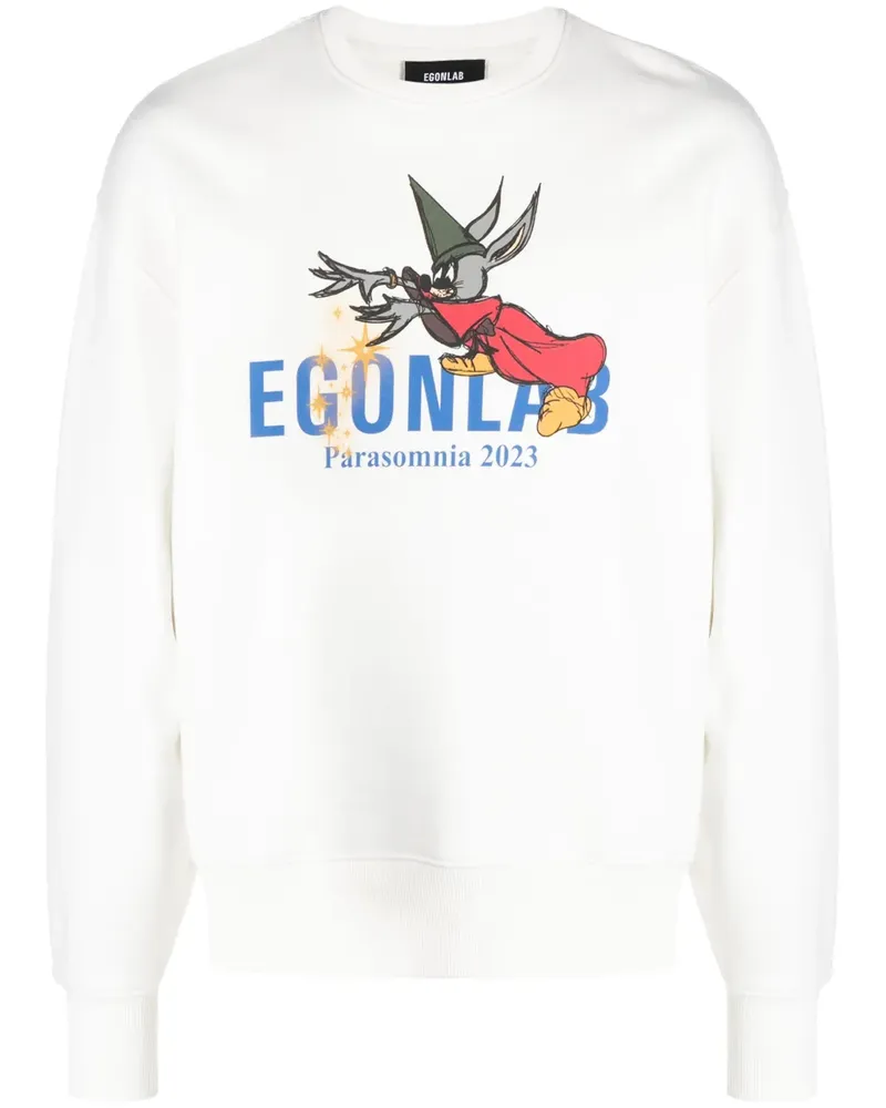 Egonlab Sweatshirt mit Logo-Print - Weiß Weiß