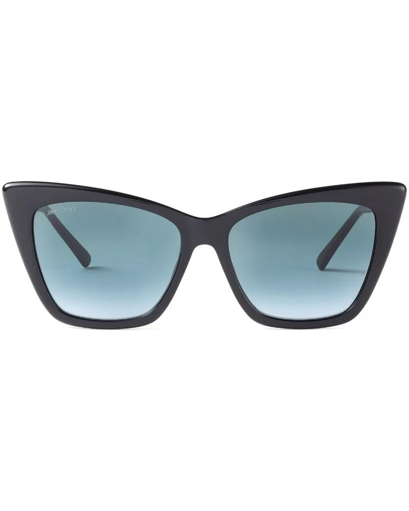 Jimmy Choo Sonnenbrille mit Cat-Eye-Gestell - Schwarz Schwarz