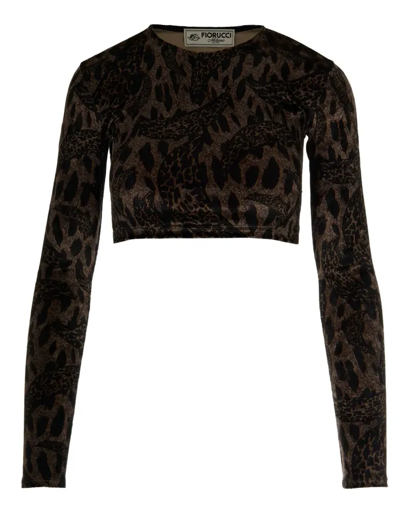 Fiorucci Kleid mit Leoparden-Print - Braun Braun
