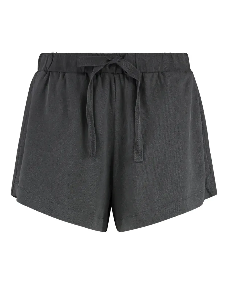 The Great The Delta drawstring-waist cotton shorts - Grau Grau