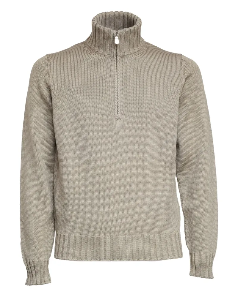 Filippo de Laurentiis half-zip wool sweater - Nude Nude