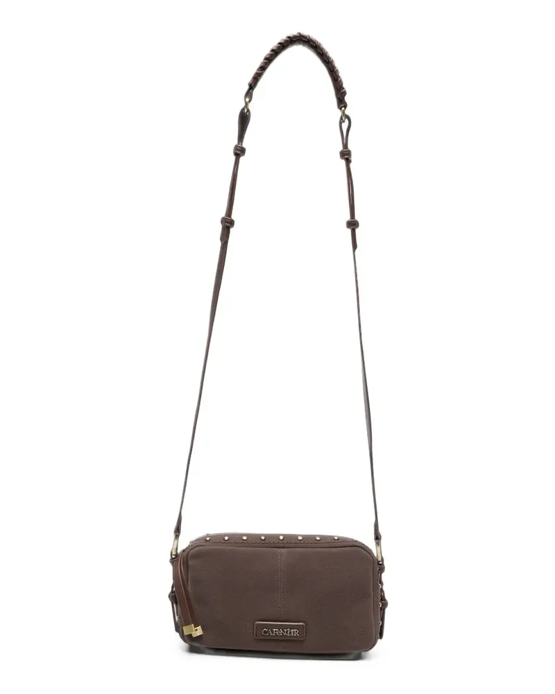 CAFèNOIR  studded rectangular crossbody bag - Braun Braun