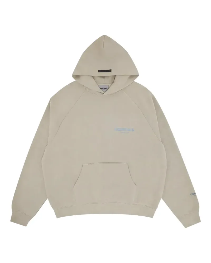 Fear of God Essentials logo-print hoodie - Nude Nude