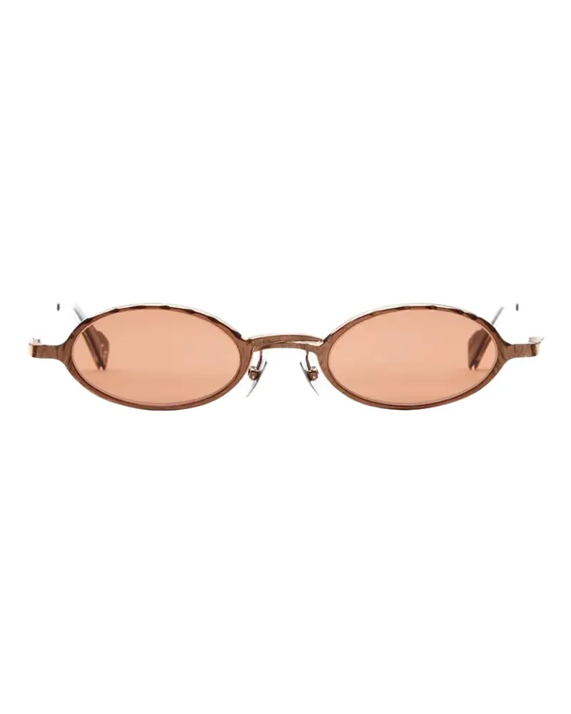 KUBORAUM hammered-effect oval-frame sunglasses - Rosa Rosa