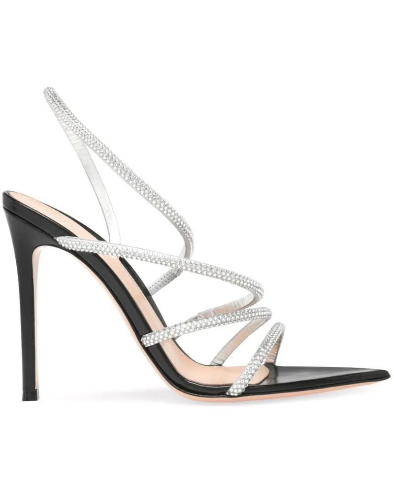 Gianvito Rossi Crystal Ettie Sandalen 105mm - Silber Silber