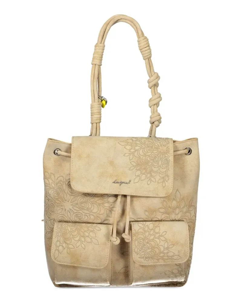 Desigual Rucksack mit Mandala-Stickerei - Nude Nude